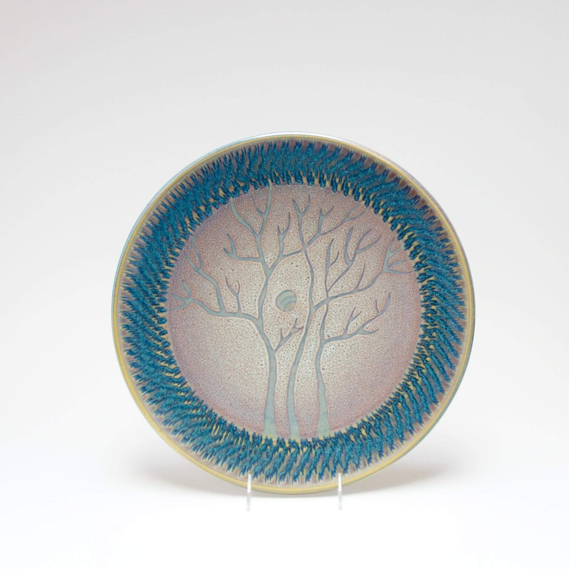 Handmade Pottery 15" Rimless Platter made by Olyssia Designs LLC  in US