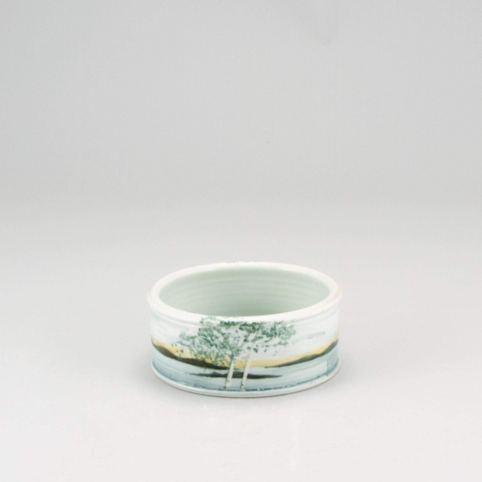 Handmade Pottery Brie Baker in Birch Point pattern made by Olyssia Designs LLC in US