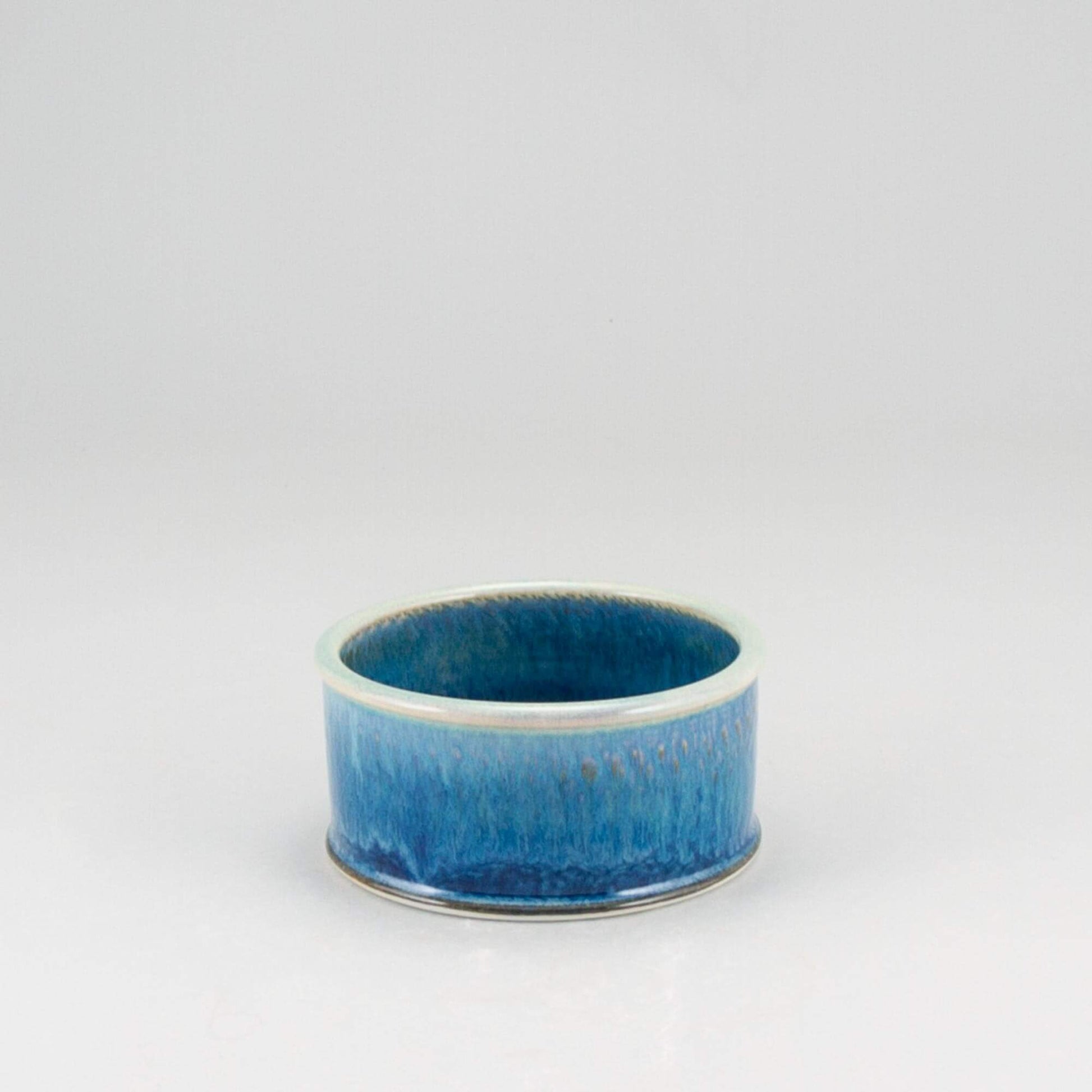 Handmade Pottery Brie Baker in Cobalt pattern made by Olyssia Designs LLC in US