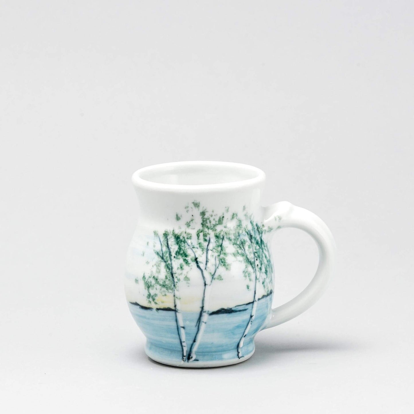 Handmade Pottery Curvy Mug made by Olyssia Designs LLC in US