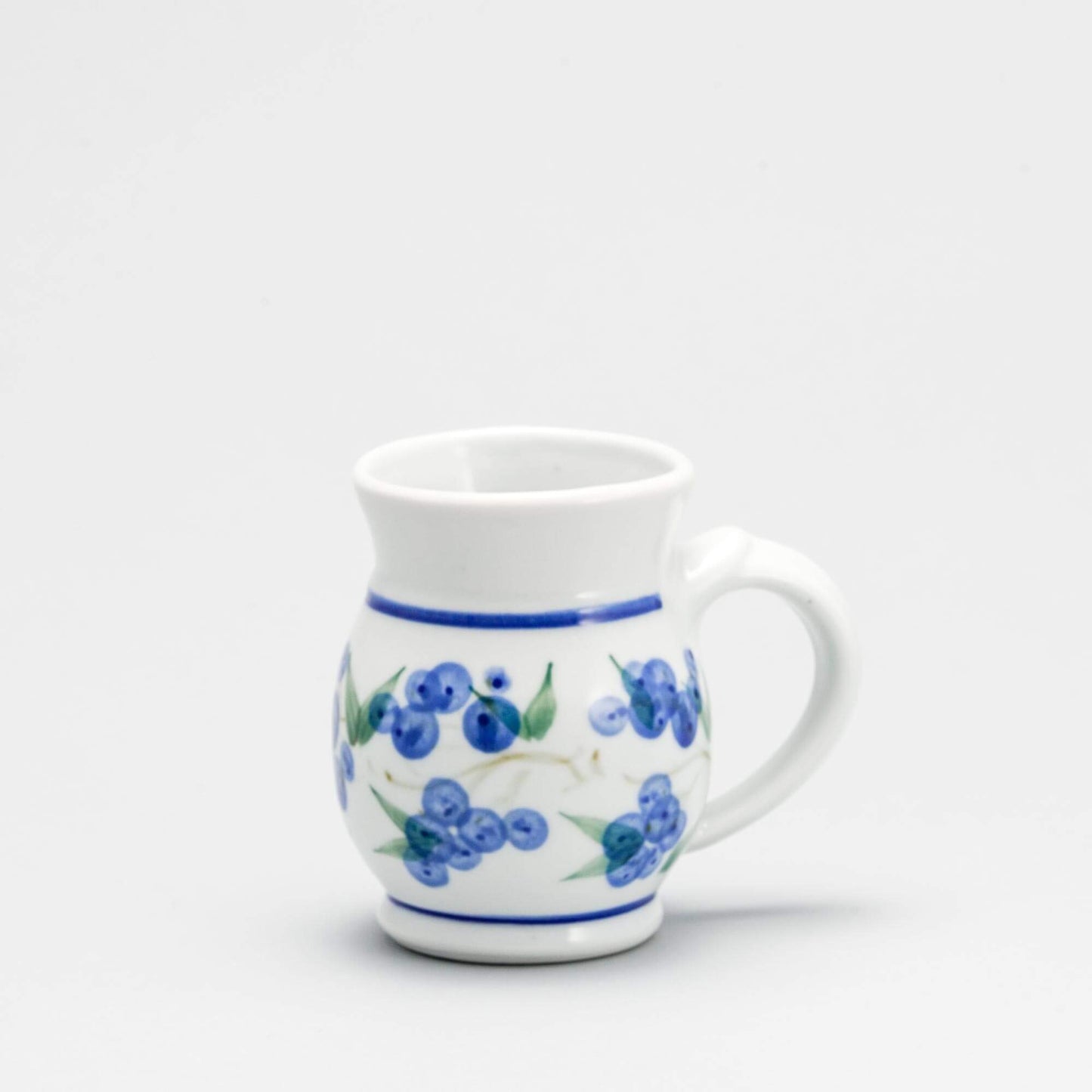 Handmade Pottery Curvy Mug made by Olyssia Designs LLC in US Blueberry