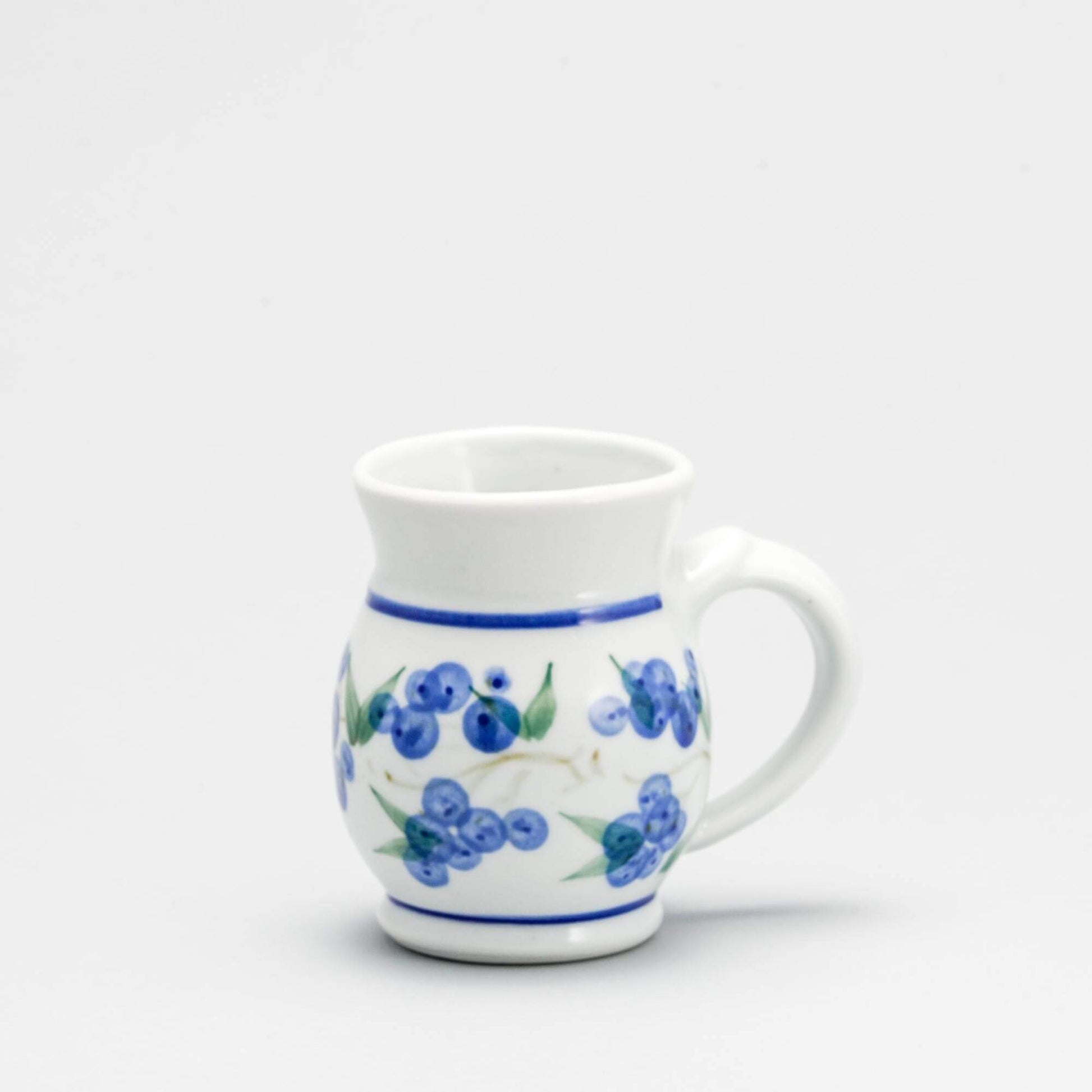 Handmade Pottery Curvy Mug made by Olyssia Designs LLC in US Blueberry