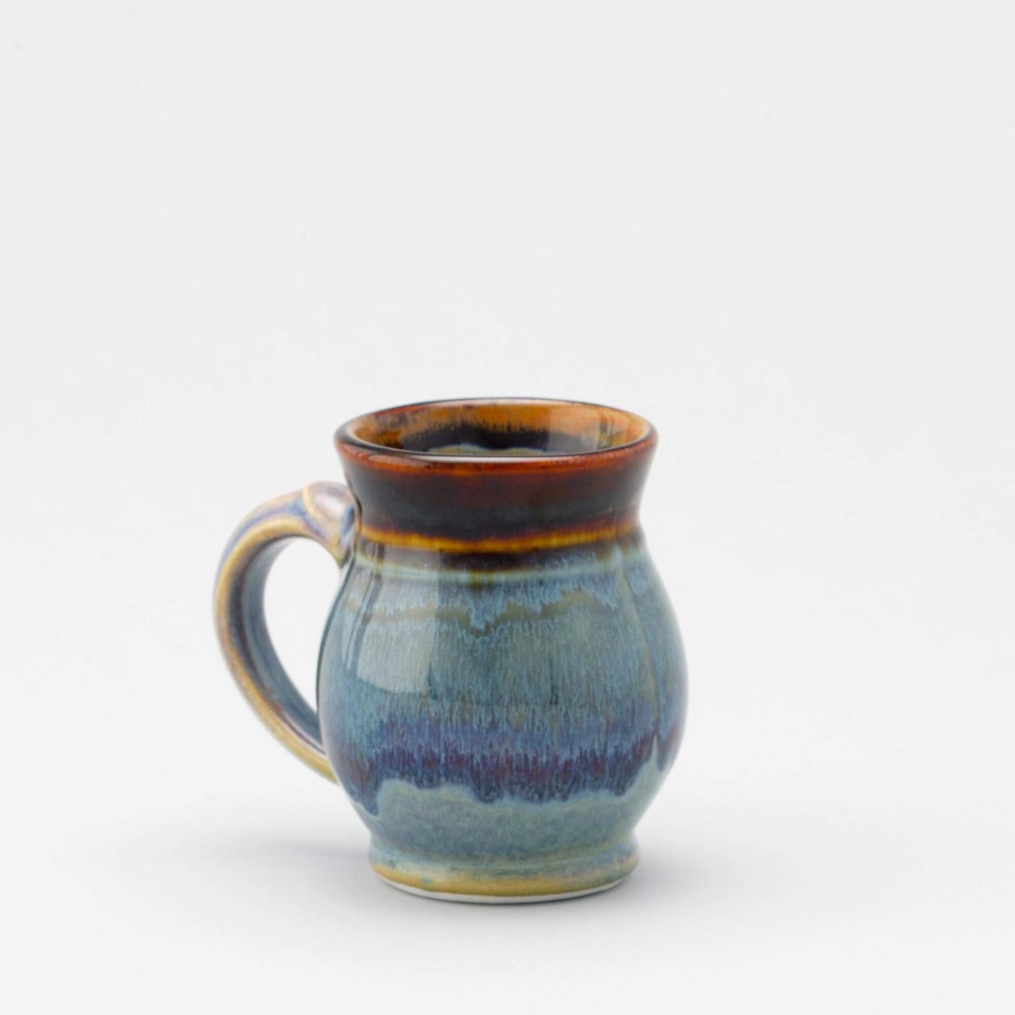 Handmade Pottery Curvy Mug made by Olyssia Designs LLC in US Purple Hamada