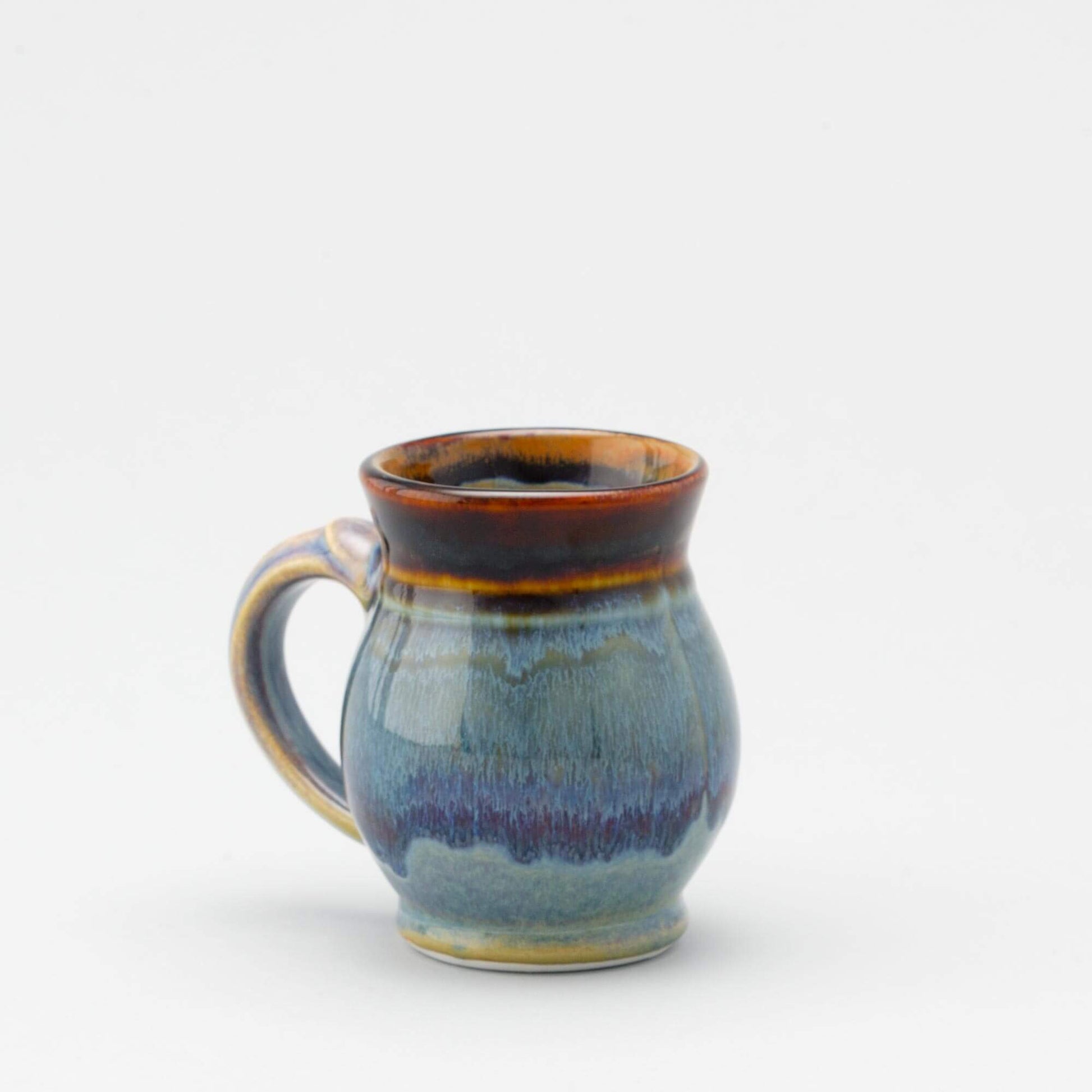 Handmade Pottery Curvy Mug made by Olyssia Designs LLC in US Purple Hamada