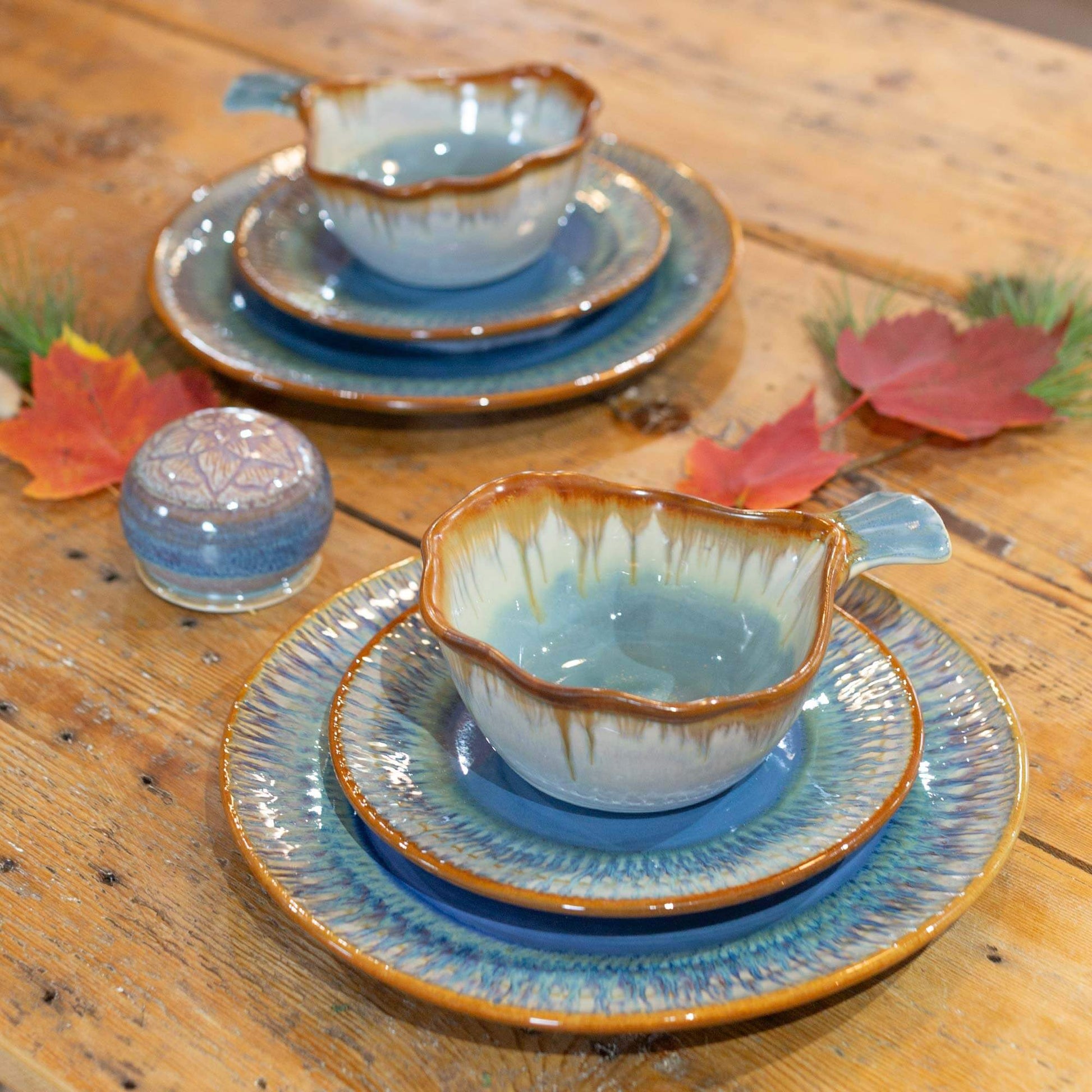 Handmade Pottery Fish Handled Bowl made by Olyssia Designs LLC  in US