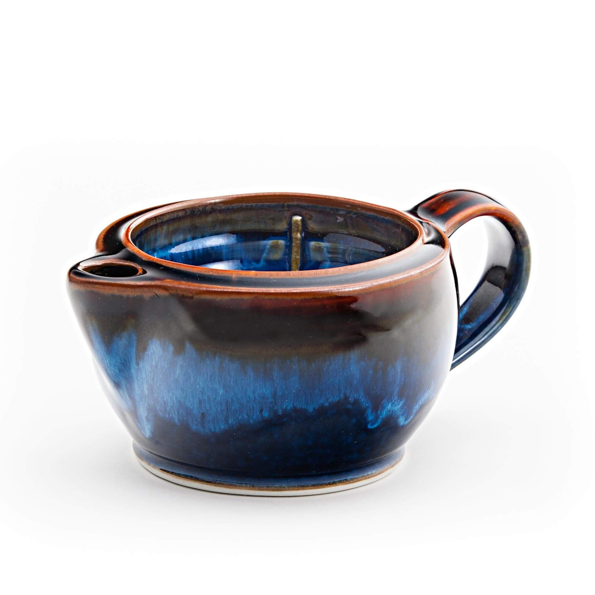 G12 Scuttle Shaving Scuttle handmade by Olyssia Designs LLC  in US in Blue Galze