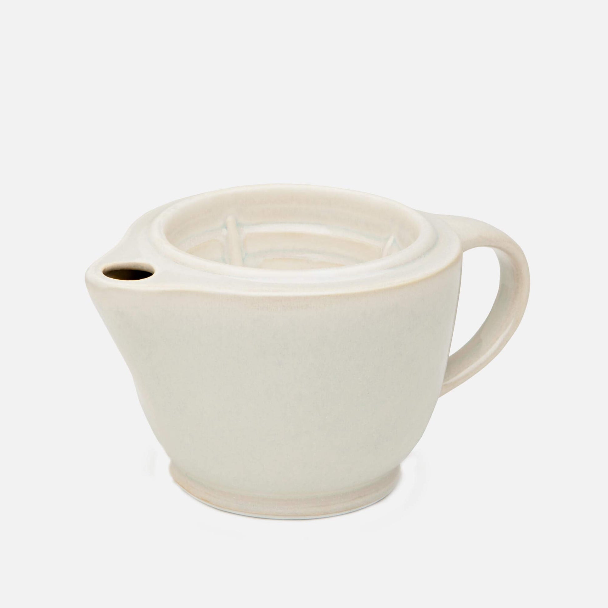 G20 Shaving Scuttle Handmade by Olyssia Designs LLC  in Georgetown Maine in Ivory Glaze