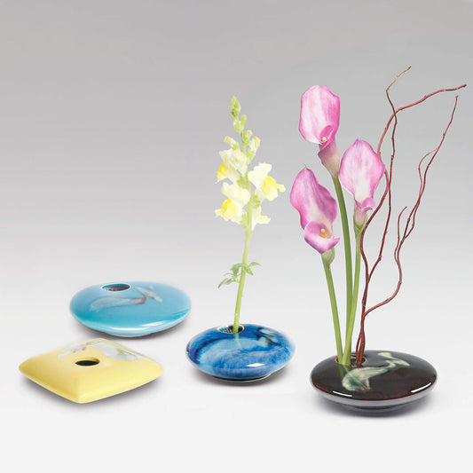 Olyssia Designs LLC  Irregular Ikebana Gift Pack of 4 Vases