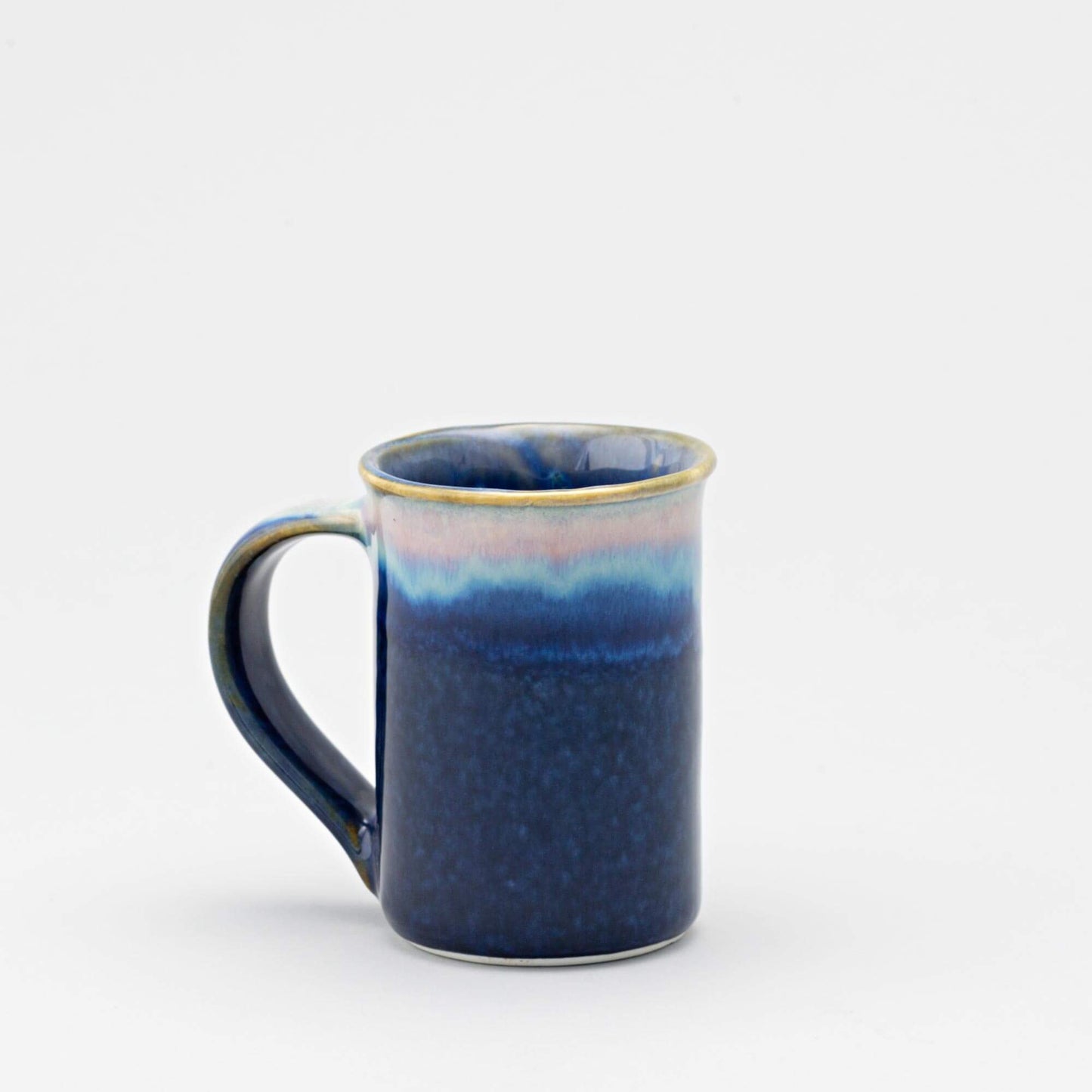 Handmade Pottery Large Mug made by Olyssia Designs LLC in US Cobalt