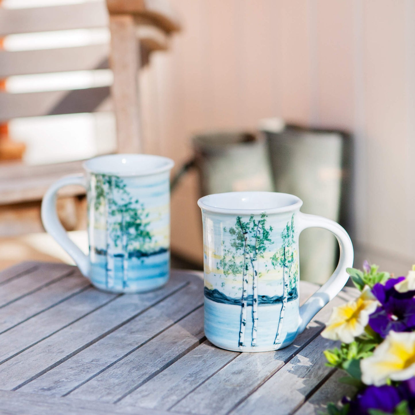 Handmade Pottery Large Mug made by Olyssia Designs LLC in US Birch Point