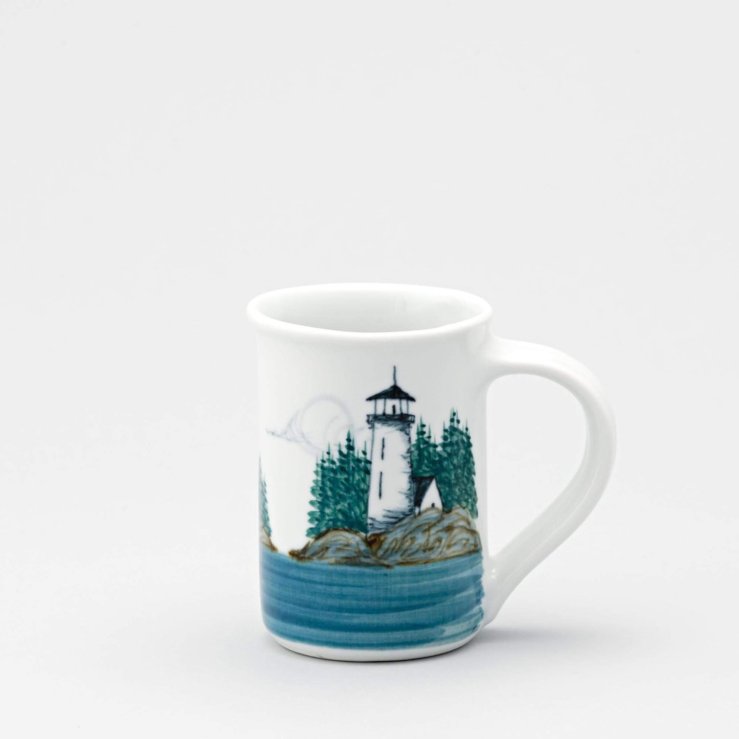 Handmade Pottery Large Mug made by Olyssia Designs LLC in US Coastal Lighthouse