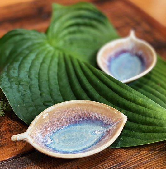 Handmade Pottery Leaf Dish made by Olyssia Designs LLC  in US