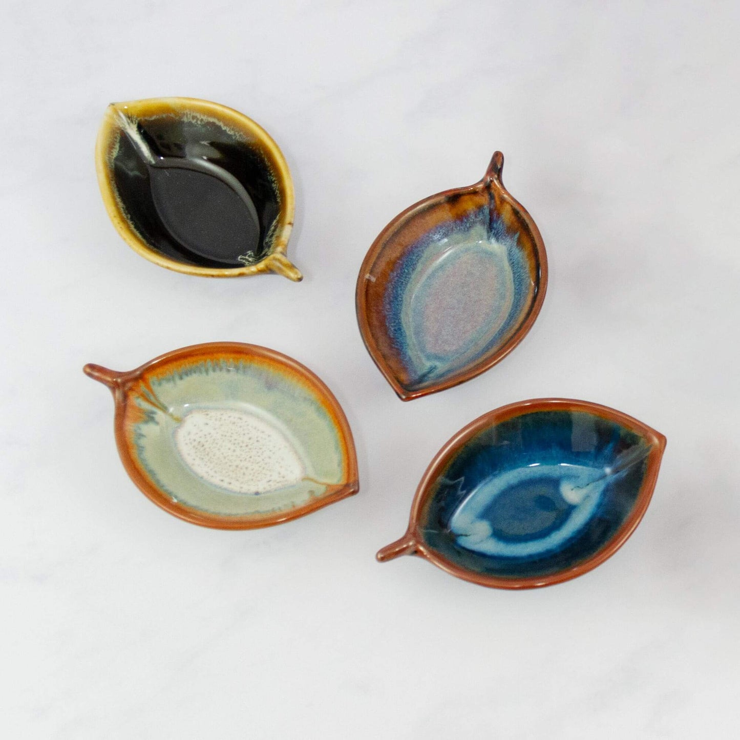 Handmade Pottery Leaf Dish made by Olyssia Designs LLC in US