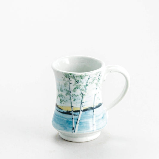 Handmade Pottery Pedestal Mug made by Olyssia Designs LLC in US Birch