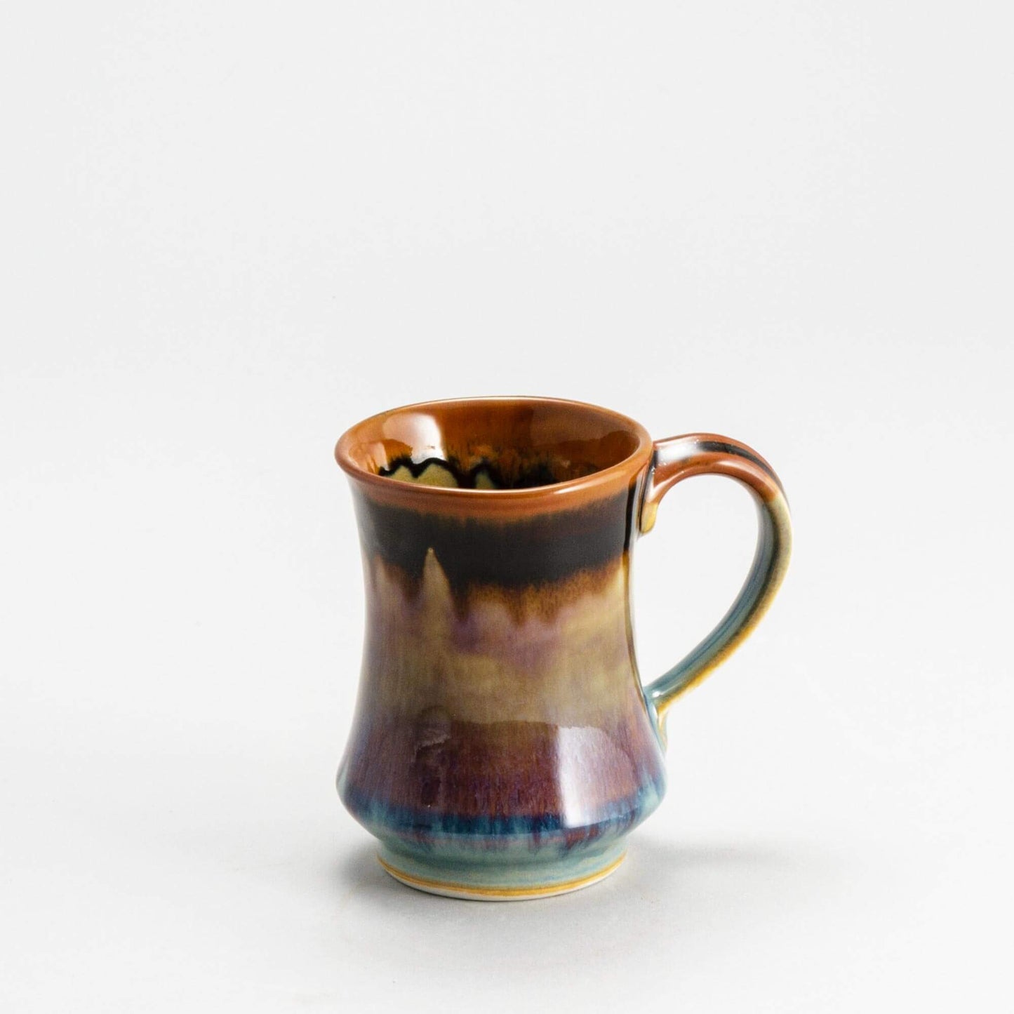 Handmade Pottery Pedestal Mug made by Olyssia Designs LLC in US Purple Hamada
