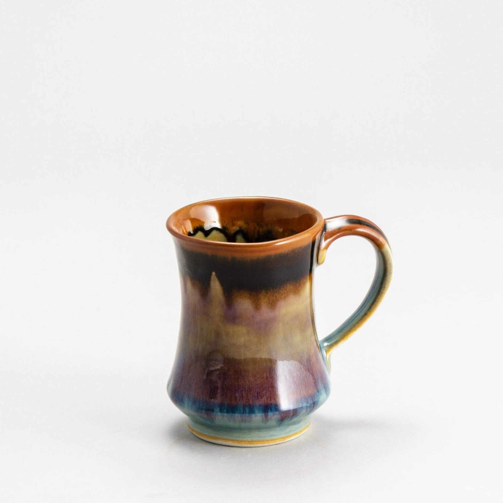 Handmade Pottery Pedestal Mug made by Olyssia Designs LLC  in US Purple Hamada