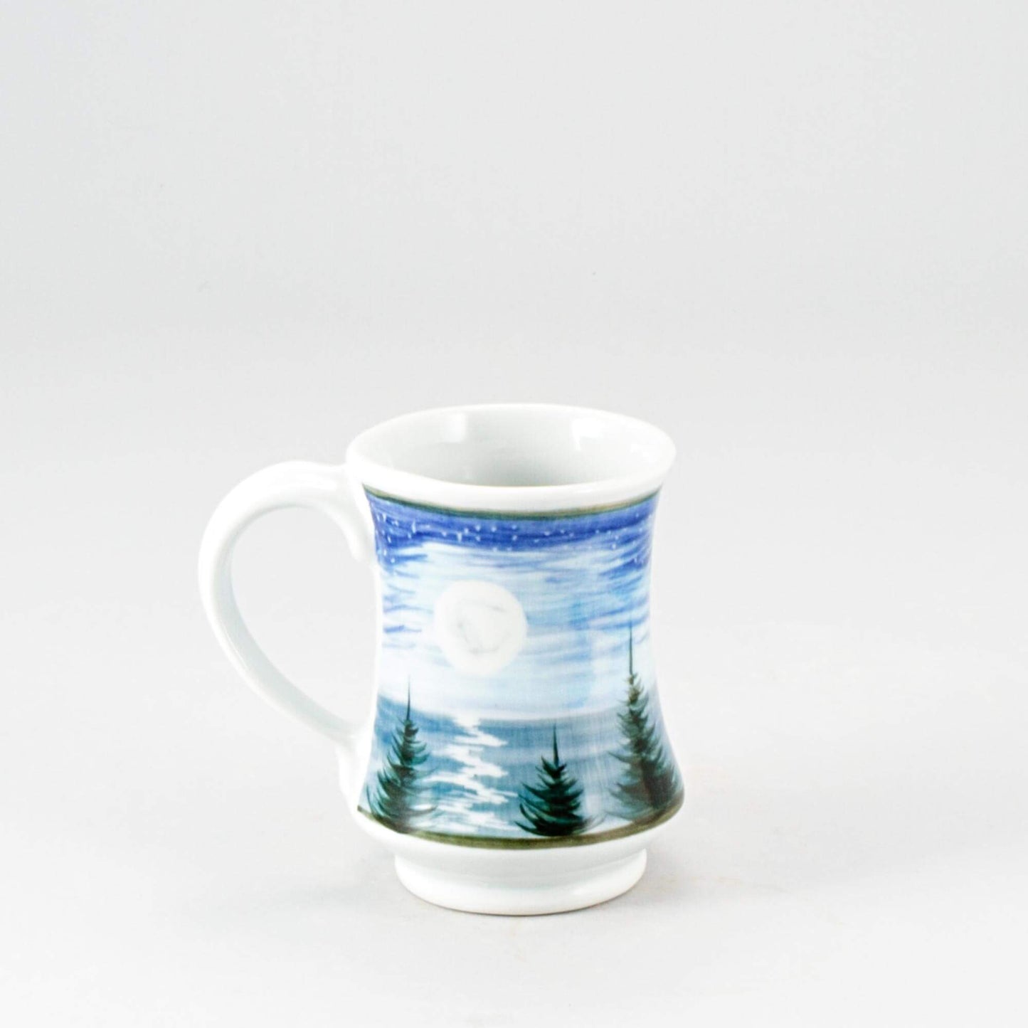 Handmade Pottery Pedestal Mug made by Olyssia Designs LLC in US Moon