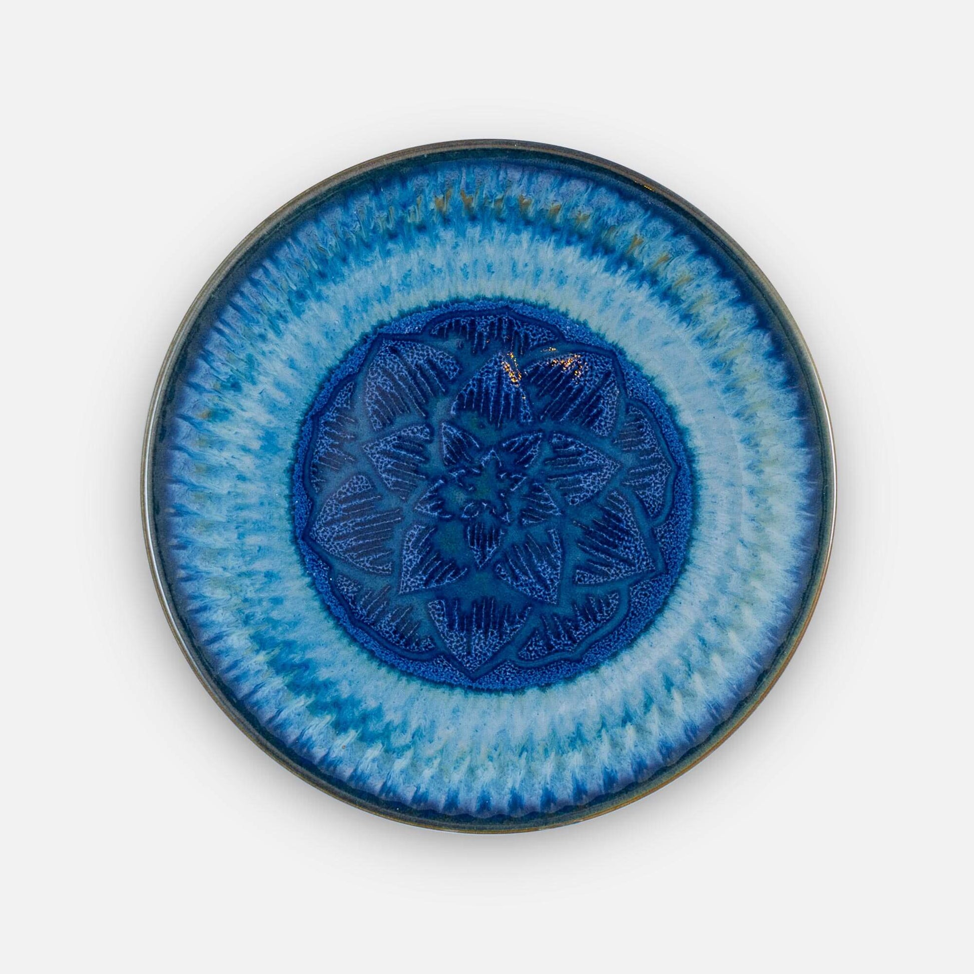 Handmade Pottery Rimless Dinner Plate made by Olyssia Designs LLC  in US