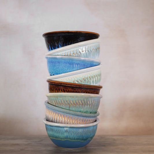 Handmade Pottery 6 Inch Mixing Bowl in various glazes made by Olyssia Designs LLC  in US
