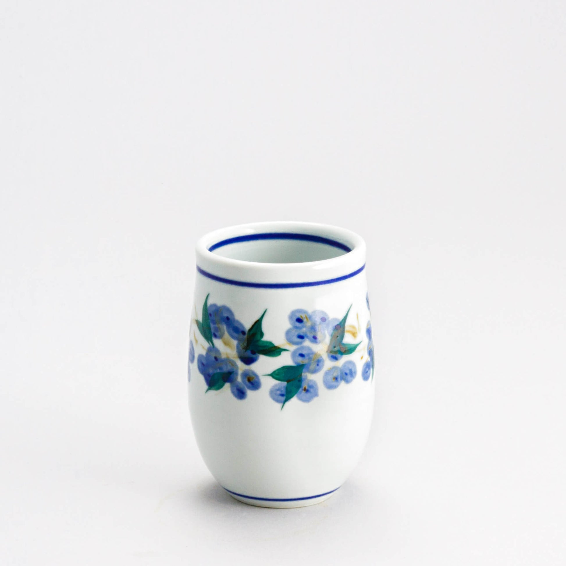 Handmade Pottery Stemless Wine Tumbler made by Olyssia Designs LLC  in US Blueberry