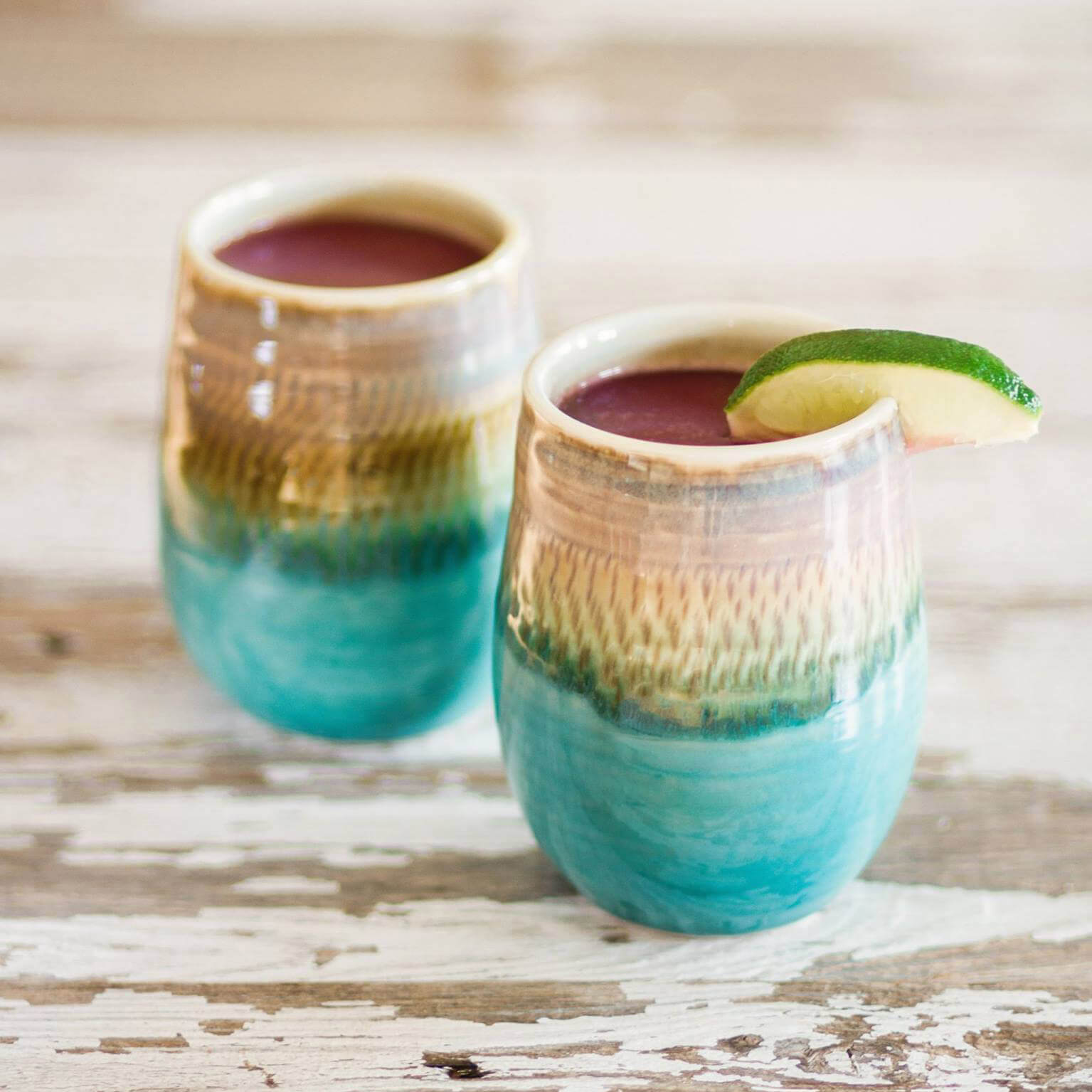 Handmade Pottery Stemless Wine Tumbler made by Olyssia Designs LLC  in US Cocktails