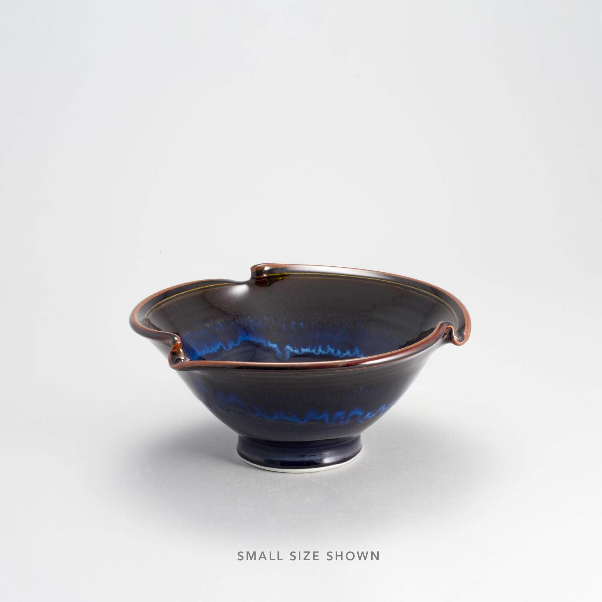 andmade Pottery Signature Wave Bowl in Blue Hamada pattern made by Olyssia Designs LLC  in US
