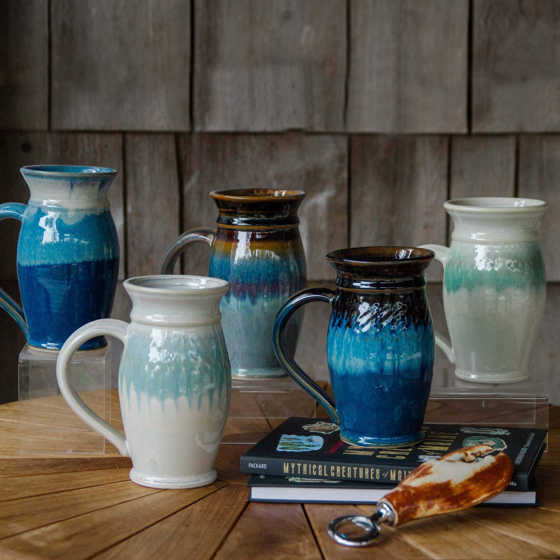 Handmade Pottery Beer Stein made by Olyssia Designs LLC in US