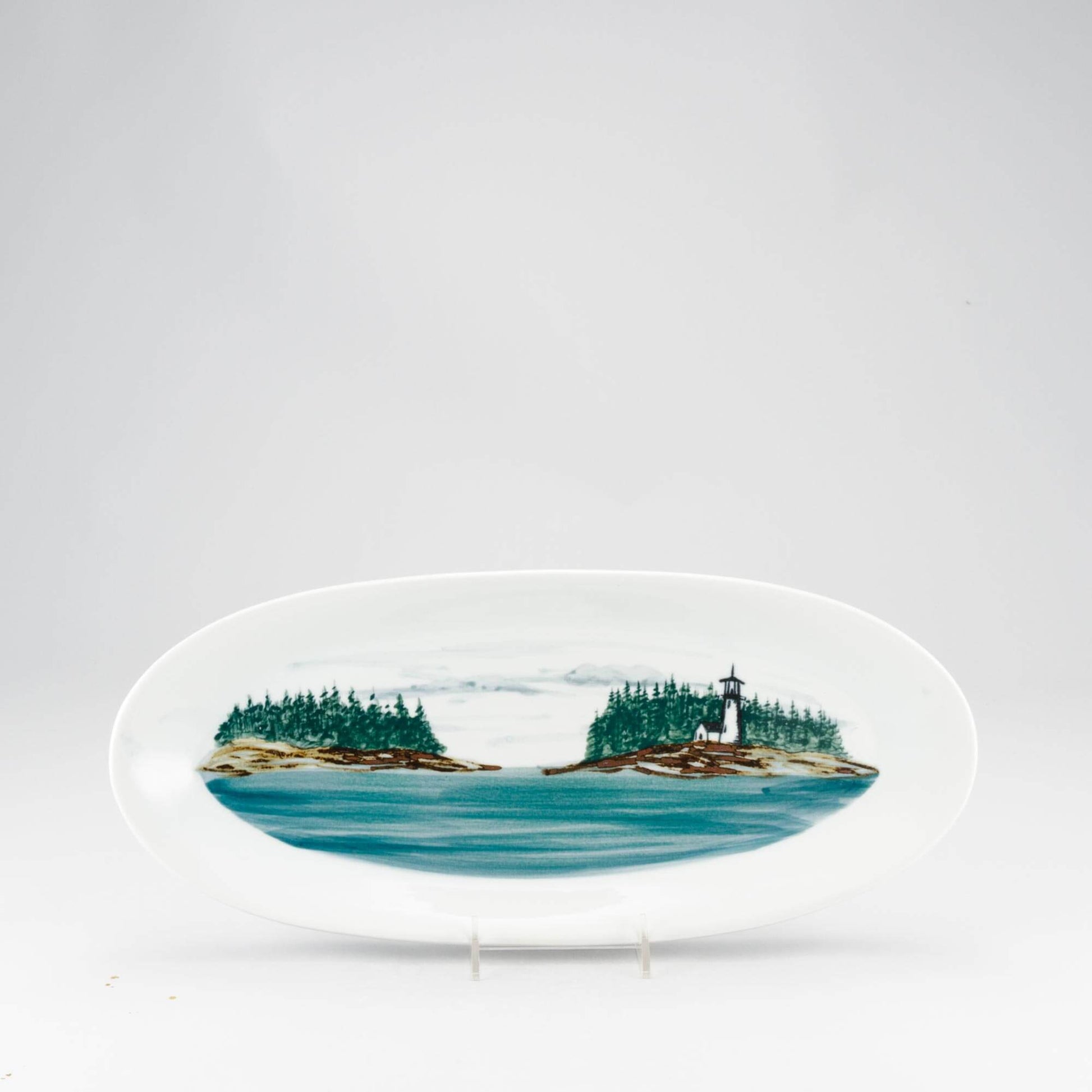 Handmade Pottery Boat Platter made by Olyssia Designs LLC in US
