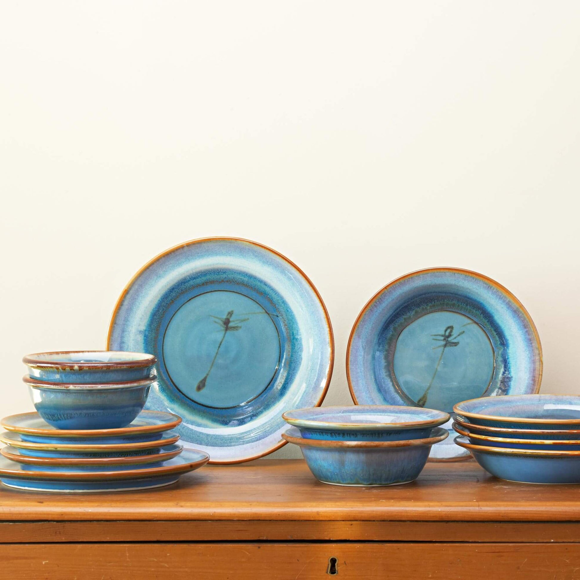 Handmade Pottery Footed Dinner Plate made by Olyssia Designs LLC  in US