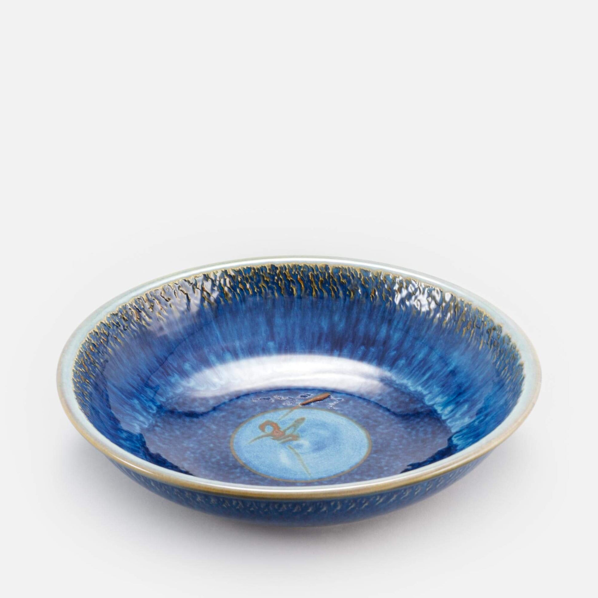 Handmade Pottery Large Serving Pasta Bowl in Cobalt pattern made by Olyssia Designs LLC  in US