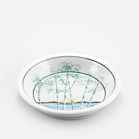 Handmade Pottery Pie Plate in Birch Point pattern made by Olyssia Designs LLC  in US