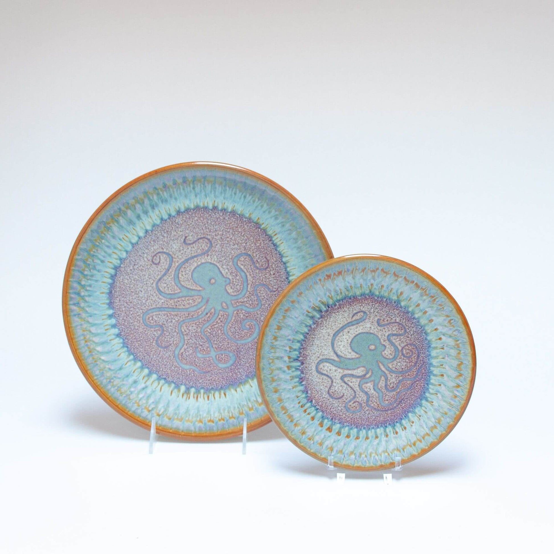 Handmade Pottery Rimless Dinner Plate made by Olyssia Designs LLC  in US
