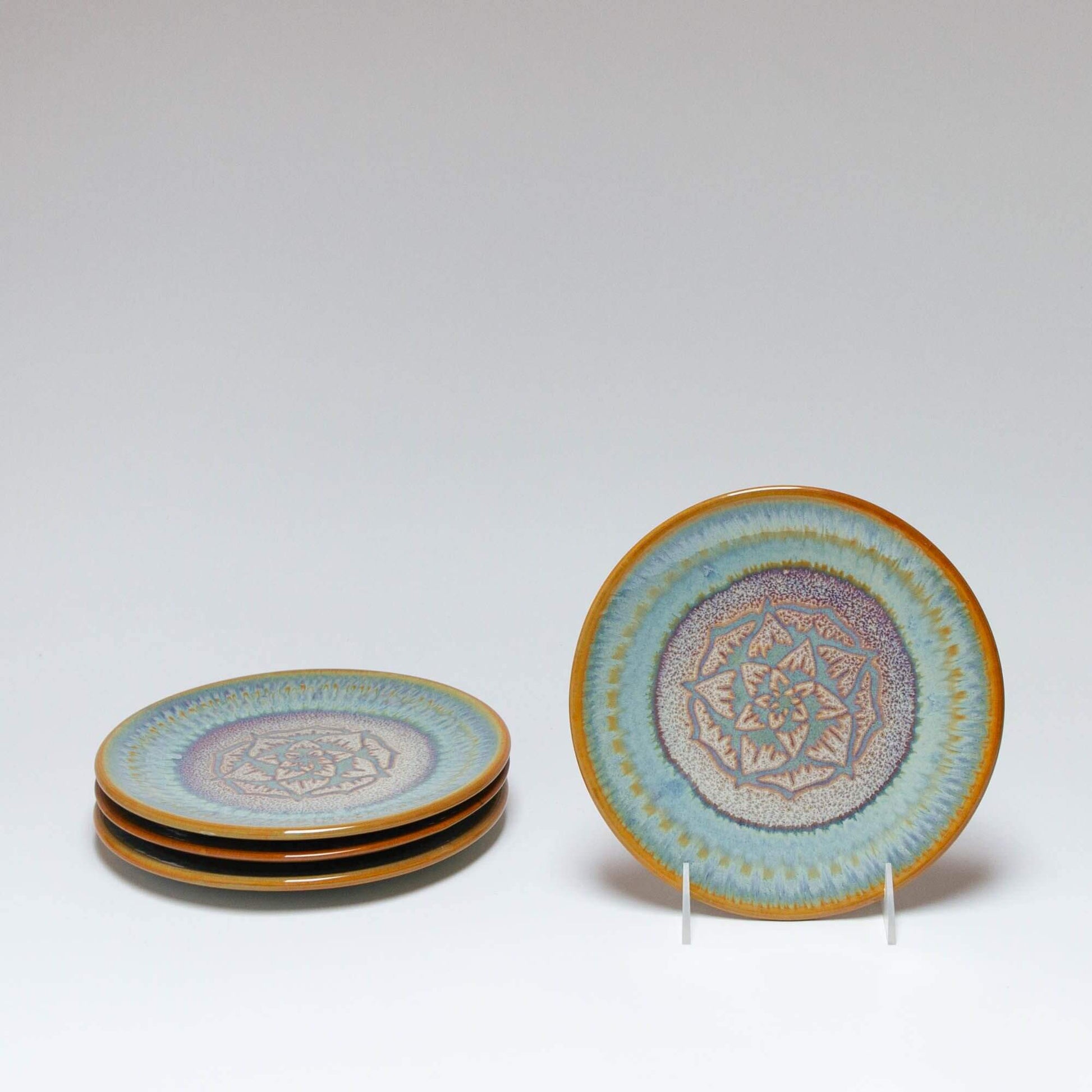 Handmade Pottery Rimless Dinner Plate made by Olyssia Designs LLC  in US