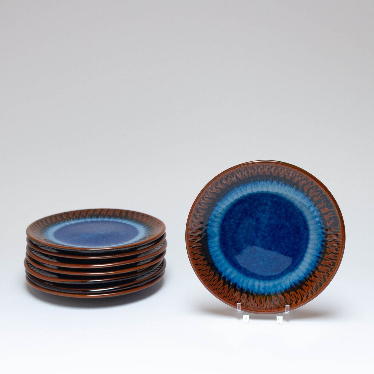 Handmade Pottery Rimless Dinner Plate made by Olyssia Designs LLC in US