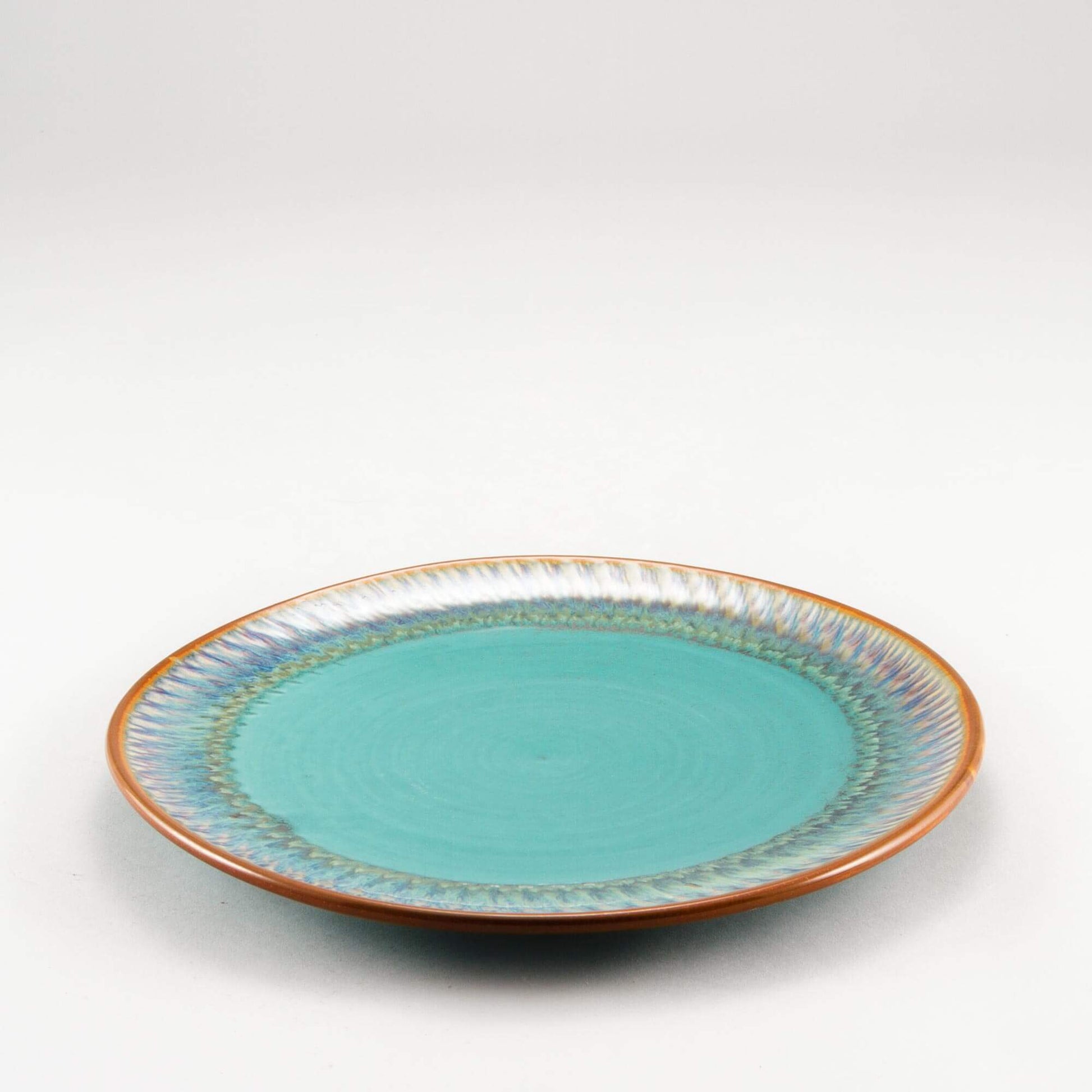 Handmade Pottery Rimless Dinner Plate made by Olyssia Designs LLC  in US
