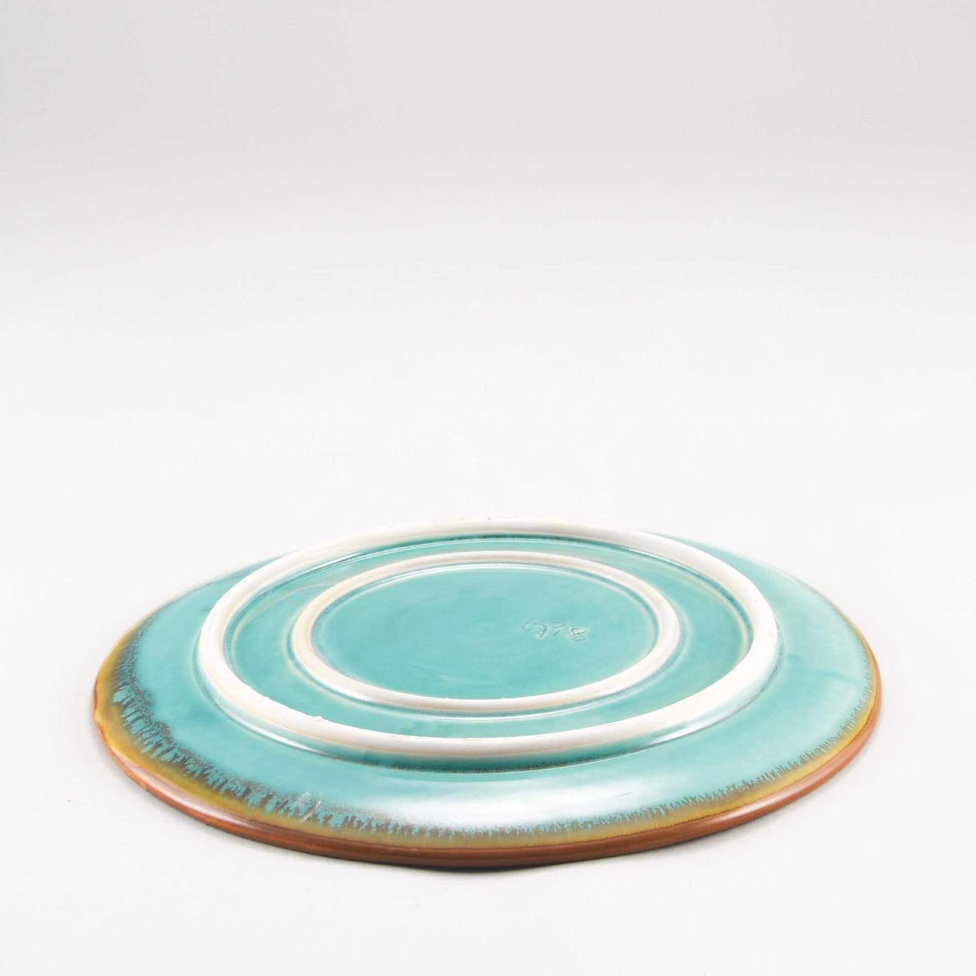 Handmade Pottery Rimless Dinner Plate made by Olyssia Designs LLC  in US