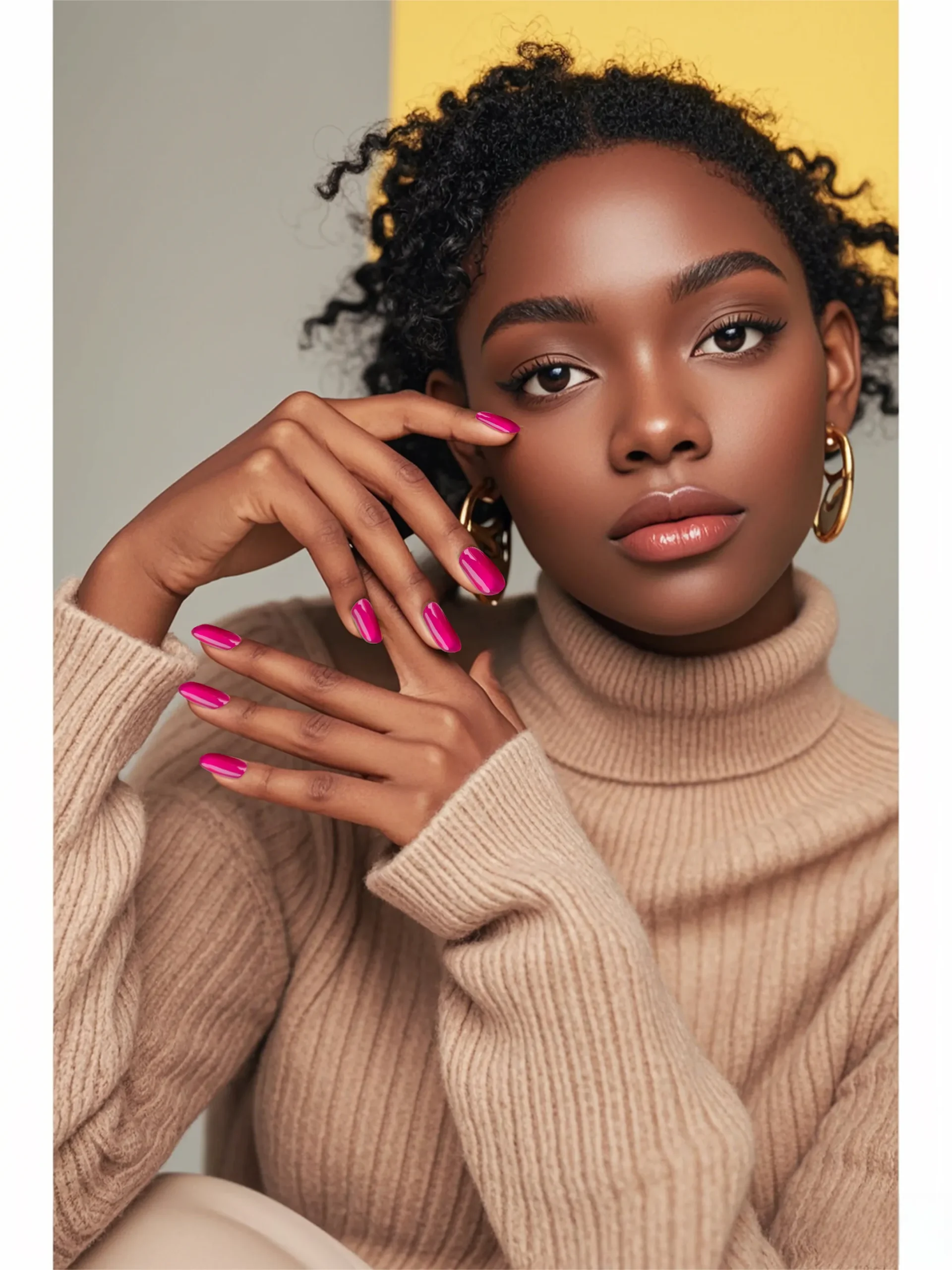 Amadela Highly Saturated Rose Pink Press-On Nails - Image 8
