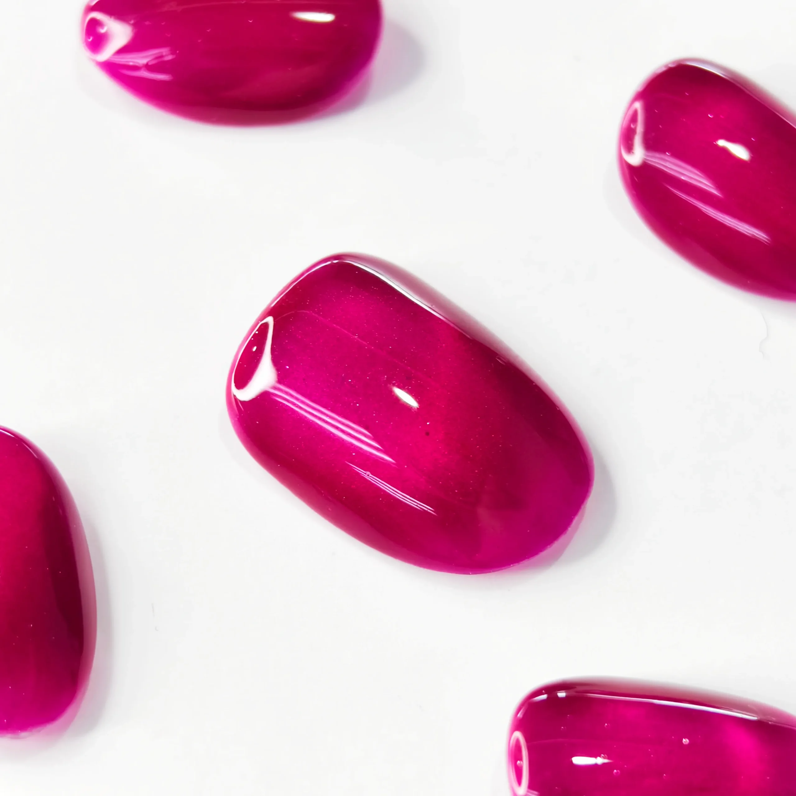Amadela Highly Saturated Rose Pink Press-On Nails - Image 6