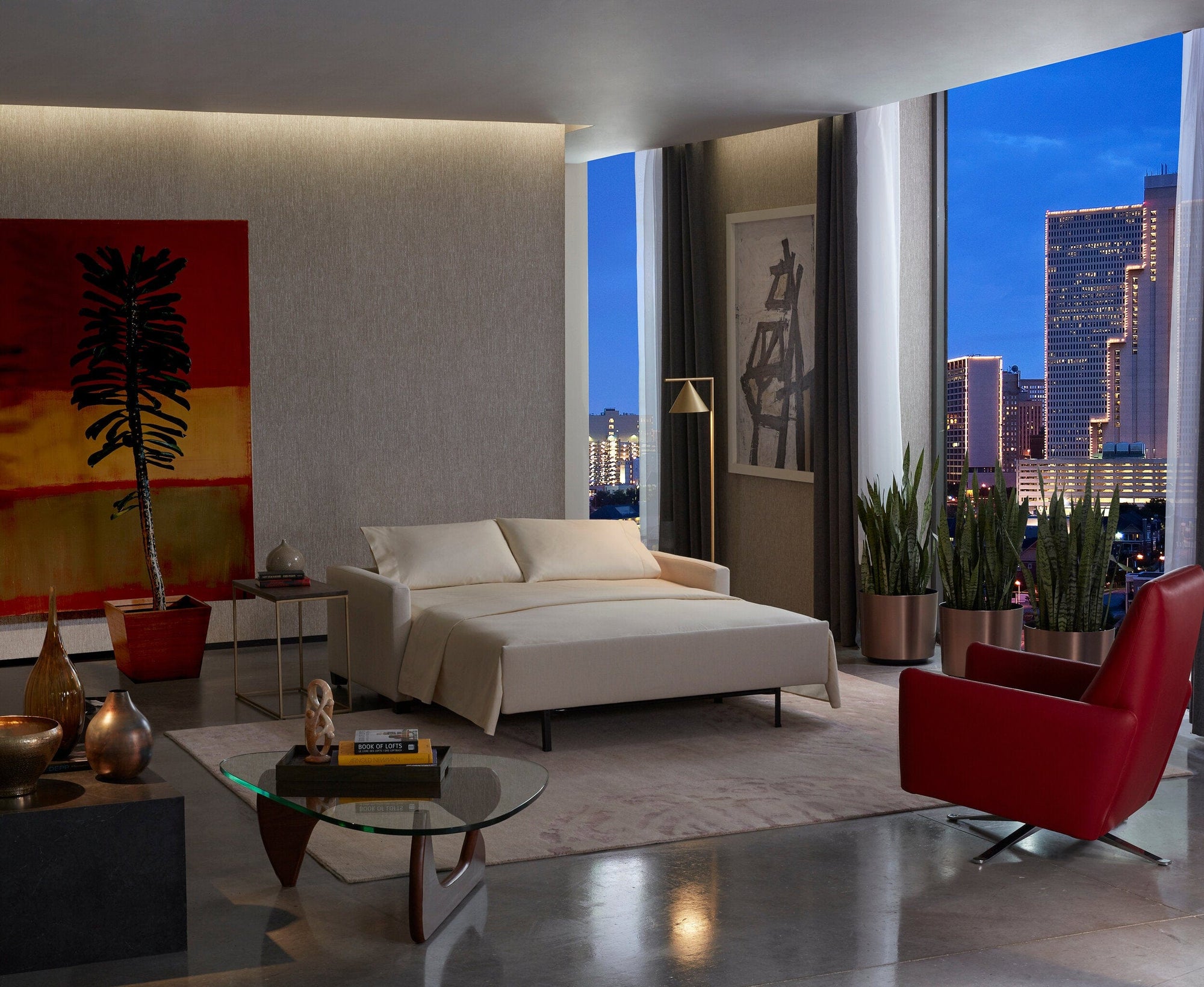 American Leather Palmer Comfort Sleeper Silver