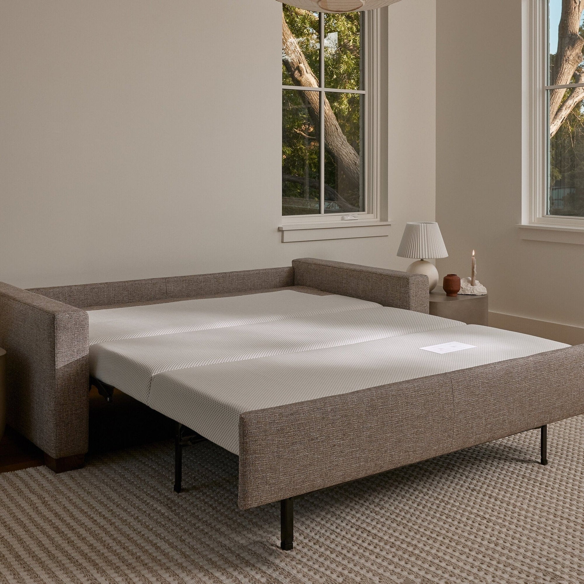 American Leather Porter Comfort Sleeper Silver