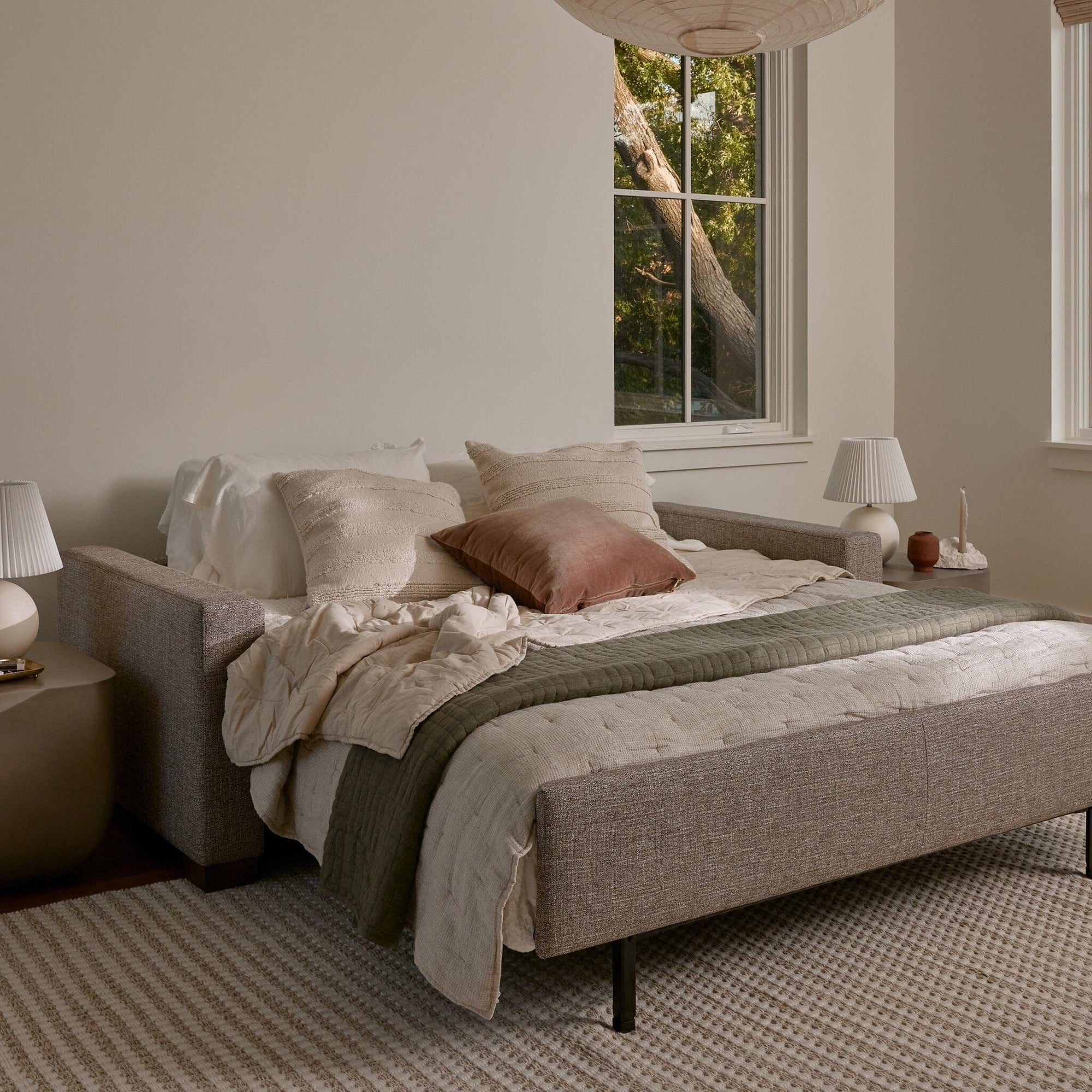 American Leather Porter Comfort Sleeper Silver