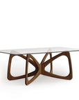 Copeland Butterfly Glass Top Dining Table