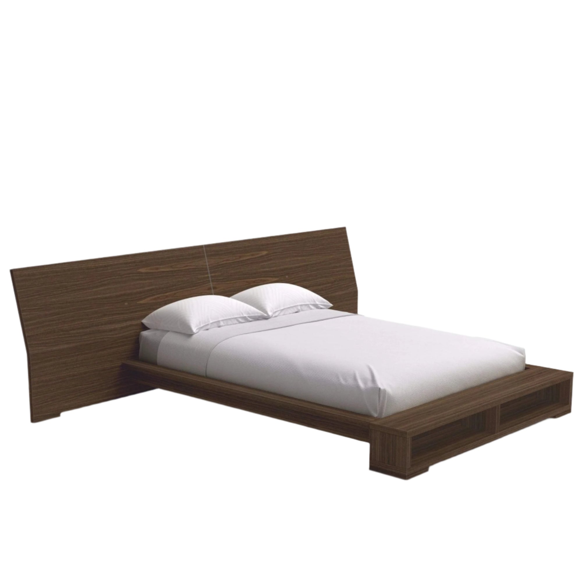 Mobican Sonoma Bed with Wide Headboard and Bookcase